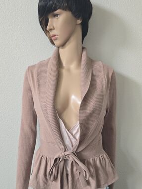 Downeast Basics Bow & Ruffle -Accent Knit Top